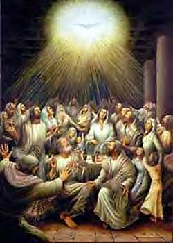 spirit holy apostles coming bible story ascends boldness giving them